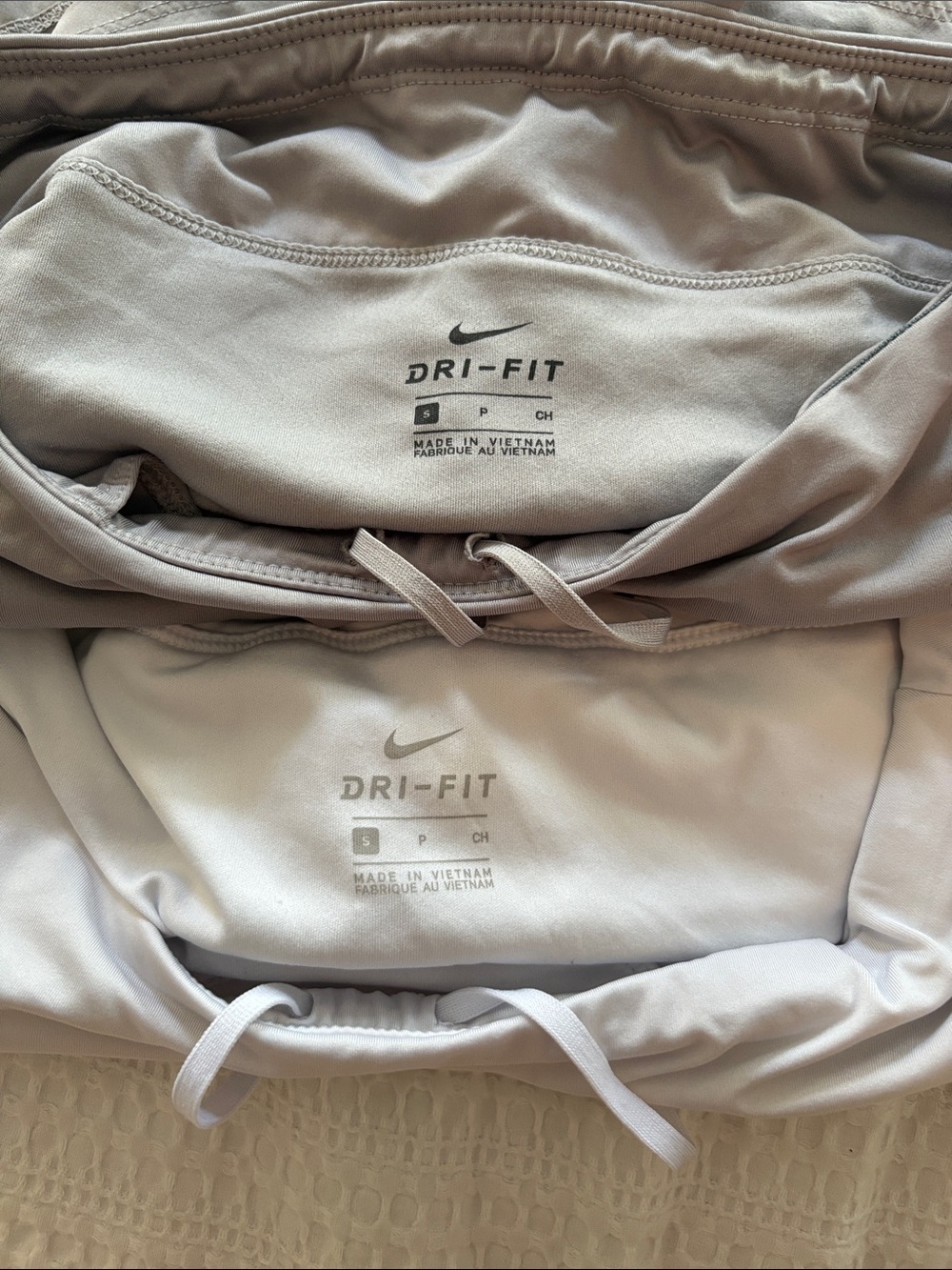 Nike Kids Athletic Shorts Set - White and Taupe - Picture 3 of 3
